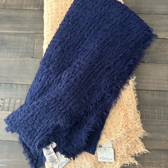 Free People Blue and Tan Scarves - Set of 2 - Picture 1 of 6